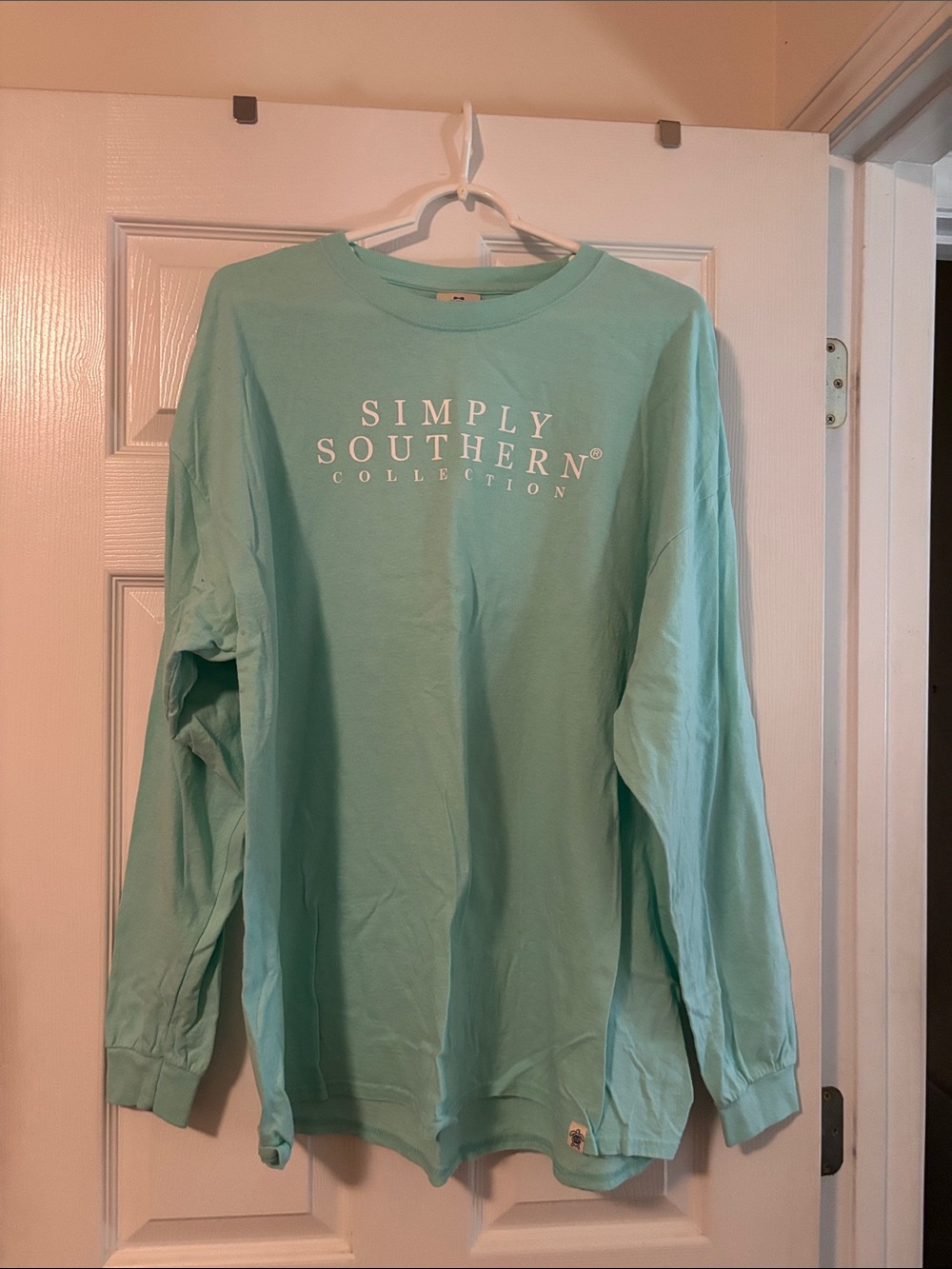 Simply Southern women’s Long Sleeve Shirt in Mint Green